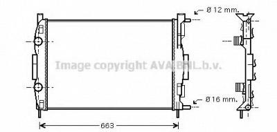 AVA QUALITY COOLING rt2308 -  Радиатор, охлаждение двигателя